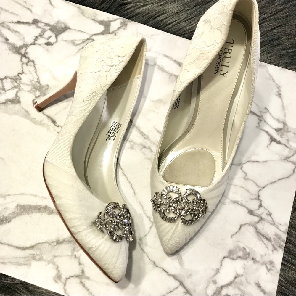 Zac Posen bride lace shoes - Picture 3 of 7